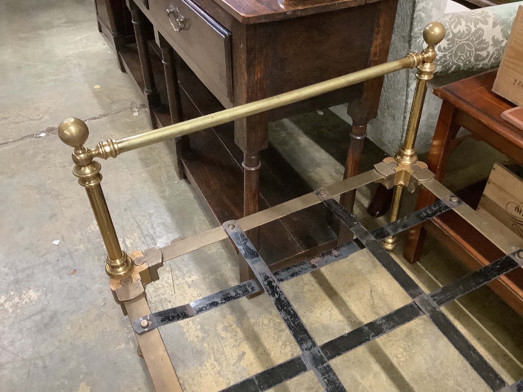 A Harrod's childs brass bed